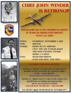 Chief Winder Retirement Party Flyer